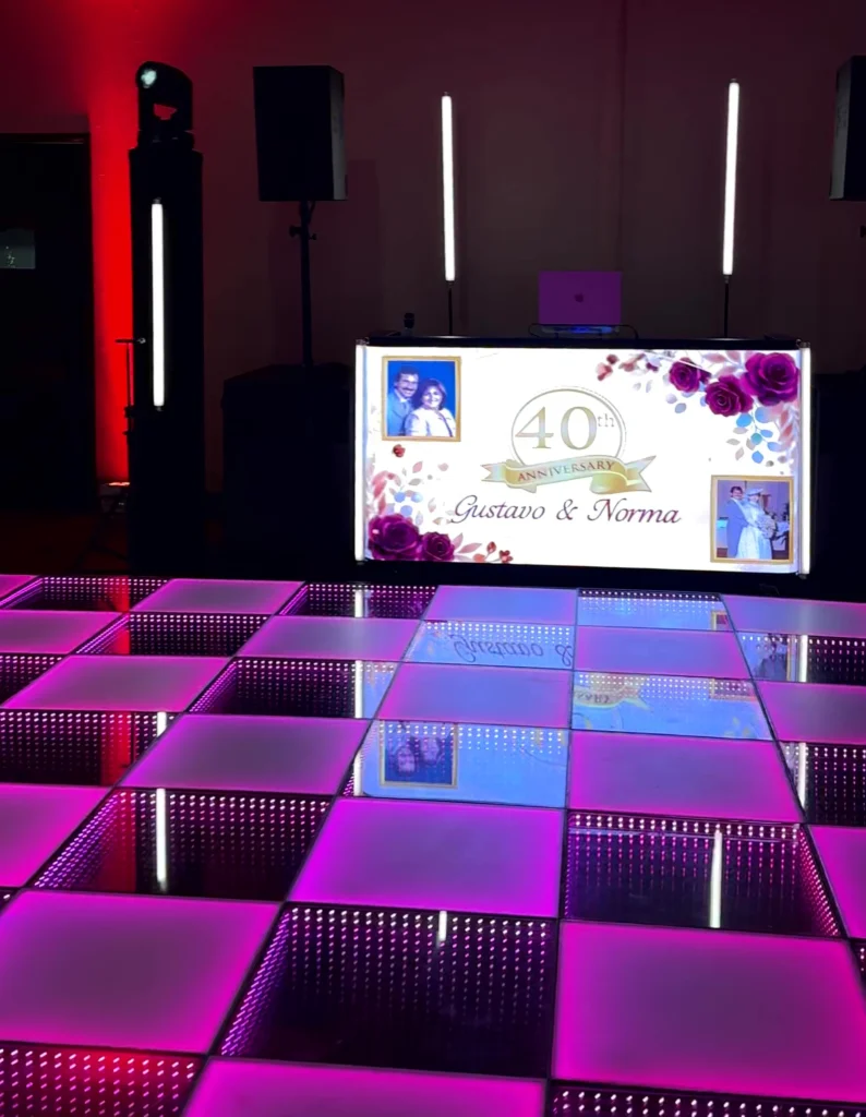 Custom LED Dance Floor Birthday Party Los Angeles