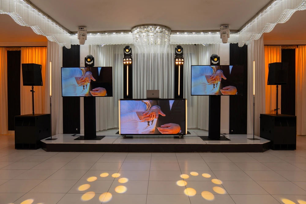 Premier LED video DJ booth and event lighting package