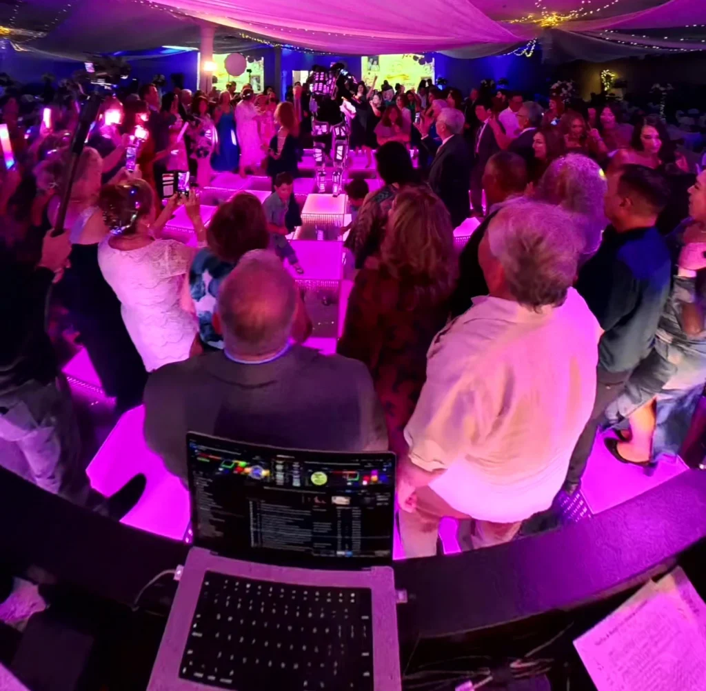DJ View Party Crowd LED Dance Floor in Los Angeles