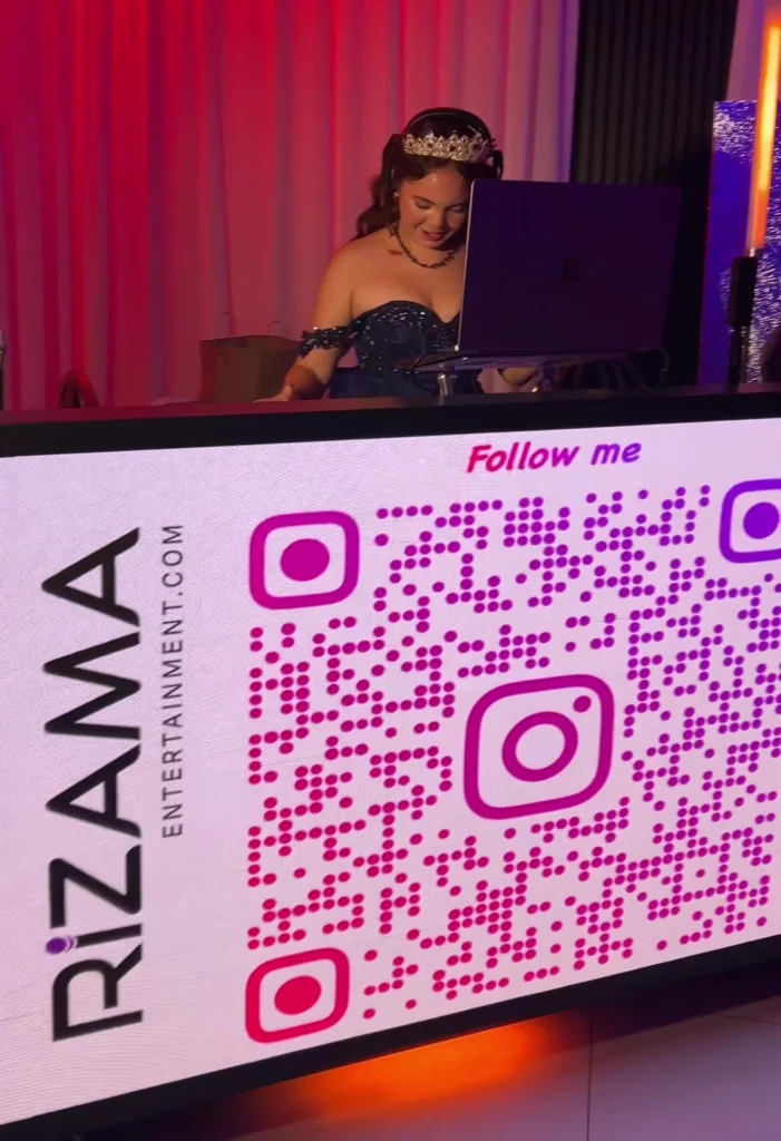 Female Party DJ Custom LED Booth Los Angeles