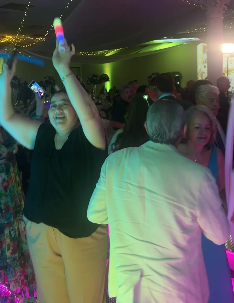 Guests Dancing Glow Sticks Private Party Los Angeles