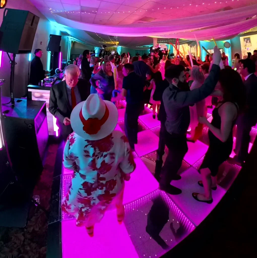 Guests Dancing On LED Floor Private Event in Los Angeles