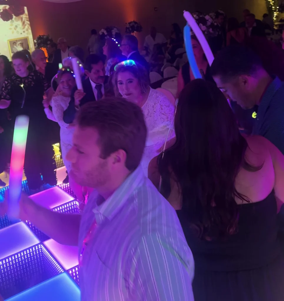 Guests Enjoying LED Dance Floor Los Angeles