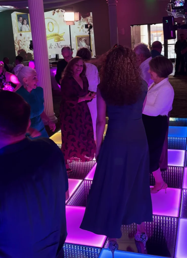 Guests On Colorful LED Dance Floor Los Angeles