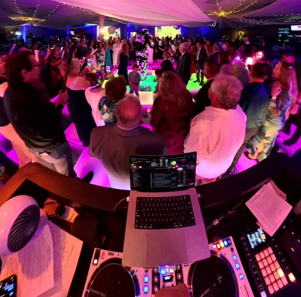 Los Angeles DJ Crowded LED Dance Floor