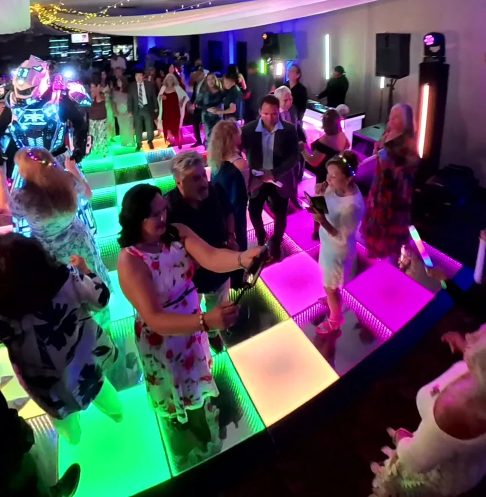 Party Guests Dancing LED Floor Los Angeles