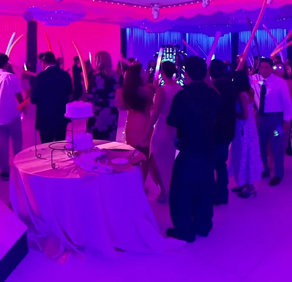 Party Guests Dancing With LED Robot Los Angeles