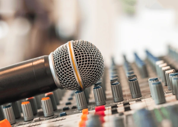 Professional audio microphone and mixer for event sound